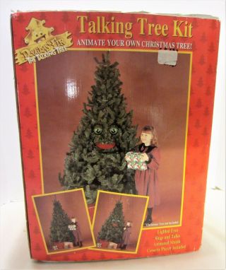 Vtg 1996 Gemmy Douglas Fir Talking Singing Christmas Tree Kit Complete