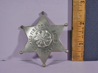 Circa 1910 Chicago Fire Department Chief’s Staff Antique Badge Given To R L Dick