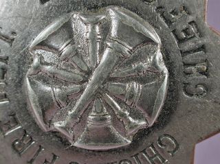 Circa 1910 Chicago Fire Department Chief’s Staff Antique Badge given to R L Dick 2