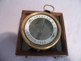 Vintage Style Solid Brass Map Reader Compass,  Magnifying Glass Spencer &co London