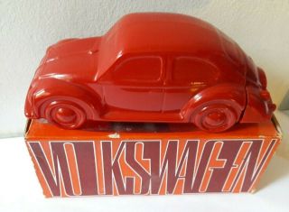 Vintage Avon Aftershave Wild Country Red Vw Bug Beetle Empty Decanter