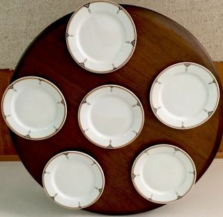 Vintage Arts And Crafts 8 1/4” Buffalo China Plates Architectural Artist Design