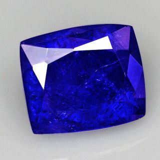 7.  75Ct 100 Natural Unheated AAAAA Violet Blue Tanzanite D ' Block QTEg114 2