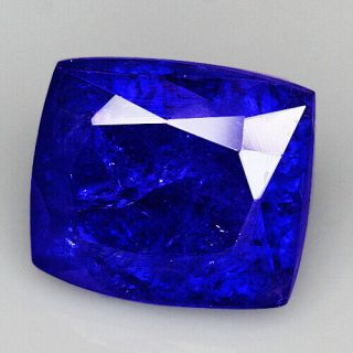 7.  75Ct 100 Natural Unheated AAAAA Violet Blue Tanzanite D ' Block QTEg114 3