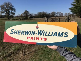 Sherwin Williams Sign Paint Signs Masonite Non Porcelain 1940’s 2 Sides