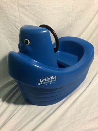 Vintage Little Tikes Child Toddler Baby Blue Little Tug Boat Activity Center Toy