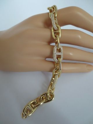 $5k Custom Made Just For Us Sterling 18k Gold Cz Chaine D 