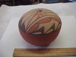 Vintage Chinana Jemez Pueblo Native American Indian Art Pottery Seed Pot