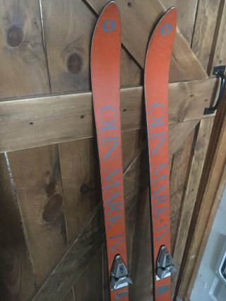 Vintage Olin Mark Iv Comp Iv Freestyle Skis Early Twin Tip 160cm 160’s Orange
