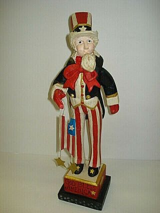 Vintage 1992 House Of Hatten Uncle Sam God Bless America 18 " Figure
