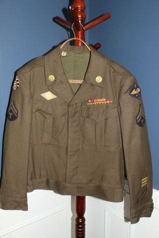 Ww2 U.  S.  Army Air Forces Far East & 5th Air Force Patched Ike Jacket