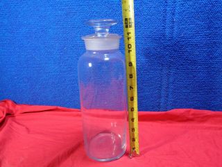 Antique Glass Apothecary Drug Store Jar With Glass Stopper 2