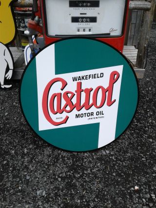 Classic 37 Inch Vintage Style Castrol Motor Oil Sign