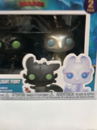 Funko Pocket Pop Keychain Toothless And Light Fury 2 Pack.