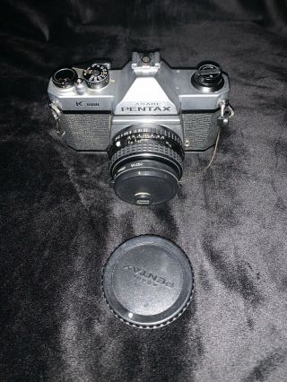 Vintage Asahi Pentax K1000 SMC Camera 35mm - 50mm Lens,  flash 3