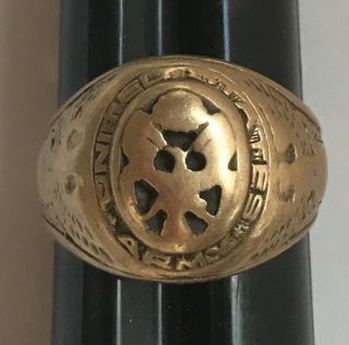 Vintage Us Army 10k Gold Size 11.  5 Ring