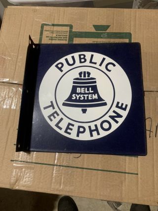 Vintage Bell System Public Phone Flange Sign