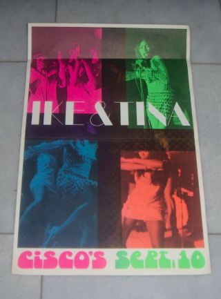 Vintage Ike & Tina Turner Concert Poster
