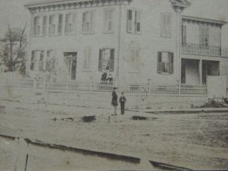 RARE CDV IMAGE OF PRESIDENT LINCOLN AT HIS HOME IN SPRINGFIELD ILLINOIS 2