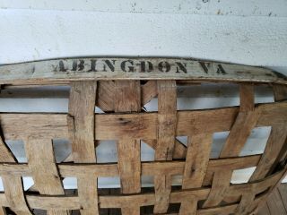 Antique Tobacco Basket From Abingdon VA,  Banner WHSE,  Dean Planters 2