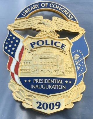 2009 Library Of Congress Police Badge Presidential Inauguration