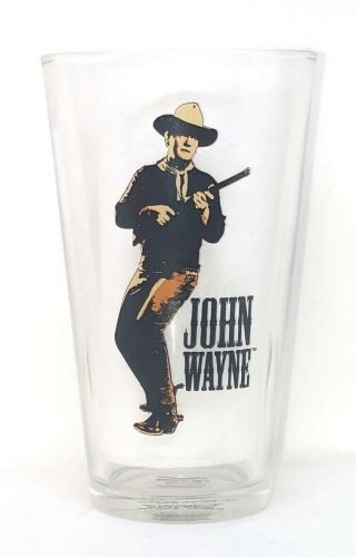 John Wayne The Duke Glass Tumbler “whoa Take’er Easy There Pilgrim” Nib