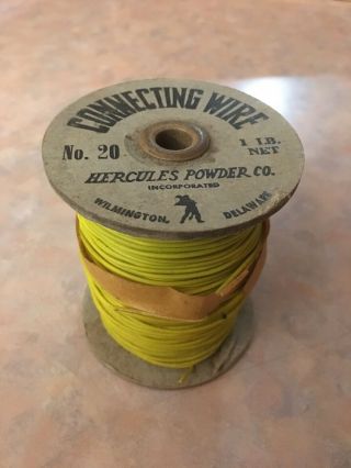 Vintage Hercules Powder Co.  No.  20 Explosive Connecting Wire 1lb