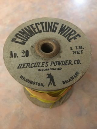 Vintage Hercules Powder Co.  No.  20 Explosive Connecting Wire 1lb 2