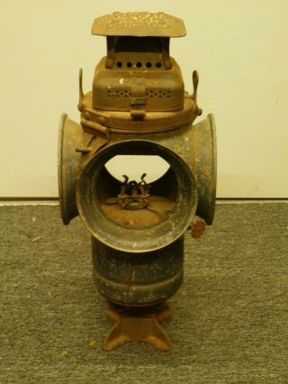 Vintage Adlake Non Sweating Railroad Lamp Chicago - Read & See All
