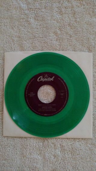 John Lennon/yoko Ono - Happy Xmas/listen Green Vinyl Jukebox 7 " Rare Out Of Print
