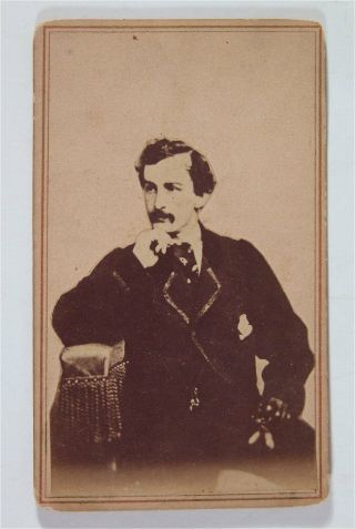 1860 John Wilkes Booth / Abraham Lincoln Assassin Albumen Cdv Photograph Photo