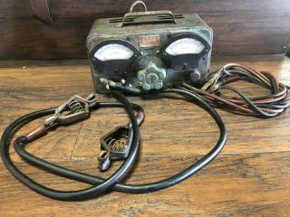 Vintage Automotive Mechanics Sun Battery & Starter Tester 12 V & 6 V W Cables