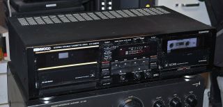 Kenwood Stereo Dual Cassette Deck Kx - W8010 Vintage