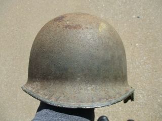 U.  S.  Army Wwii M1 Front Seam,  Swivel Bale Steel Helmet & Westinghouse Liner
