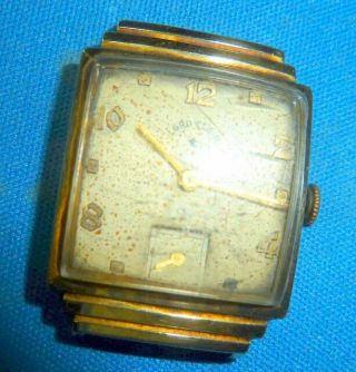 Vintage 14k Yellow Gold Lord Elgin Wrist Watch 21 Jewels