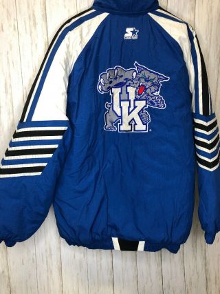 Vintage 90s Starter Kentucky Wildcats Full - Zip Mens Sz Xl Basketball Jacket