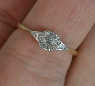 Edwardian 18ct Gold And Platinum Diamond Ring T0557
