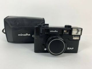 Vintage Minolta Hi - Matic Af2 35mm Film Point & Shoot Camera W/case Near