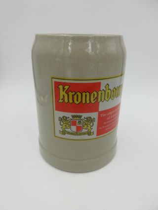 Kronenbourg Beer Mug.  5 Liter Ceramic Man Cave Barware Marked Gerz