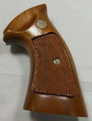 Vintage Smith And Wesson N Frame Square Butt Target Grips Grain Matched
