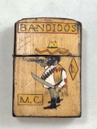 Vintage Bandidos Motorcycle Club Cigarette Lighter Zippo Harley Davidson
