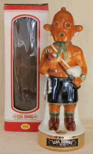 Ezra Brooks Hopi Kachina Doll Bourbon Decanter W Box Empty - Heritage China 1978