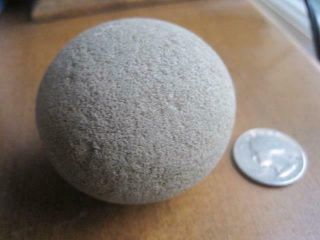 Native American Cuyahoga Indian Smooth Round Stone Pestle Game Ball ? Rock Tool
