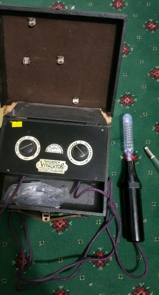 Vintage Violet Ray Wand Machine Rogers Electro Medical Vitalator Electric Shock