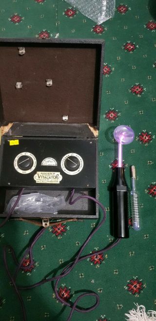 Vintage Violet Ray Wand Machine Rogers Electro Medical Vitalator Electric Shock 2