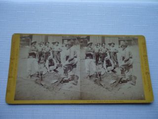 Antique Stereoview - Muybridge 862 A Prospecting Party California Mining Miners