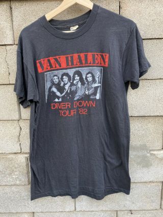 Vintage Van Halen 1982 Live Lion T Shirt Diver Down Tour Concert Tshirt Unworn