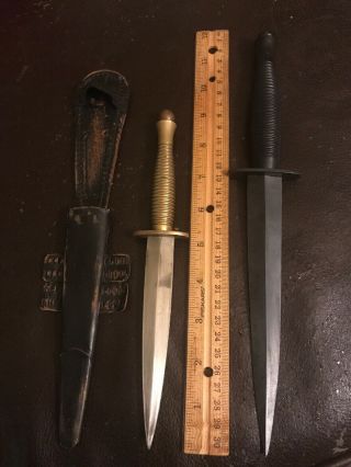 Vintage Ww2 Sterile Miniature Fairbairn Sykes Agent Dagger Knife Antique Wwii
