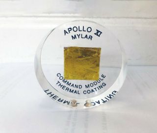 Flown Apollo 11 Command Module Kapton Lucite