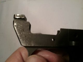 M1 Carbine Early Trigger Housing Stamped { N } On One Side & { 9 } On The Other